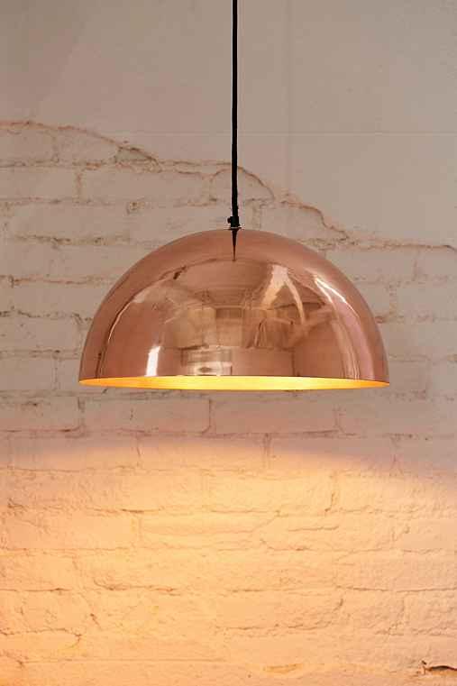 Urban Outfitters Iris Dome Large Pendant Light,brass,one Size