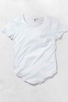 Urban Outfitters Feathers Curved Hem Tee,white,l