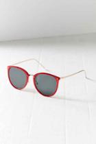 Urban Outfitters Sheila Slim Cat-eye Sunglasses,red,one Size