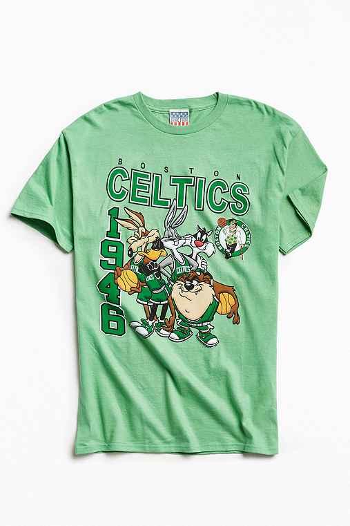 Urban Outfitters Junk Food Looney Tunes Boston Celtics Tee,bright Green,m