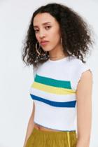 Urban Outfitters Bdg Rainbow Cropped Sweater Tee