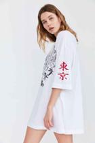 Urban Outfitters Truly Madly Deeply Tokyo Tiger Tee,white,l