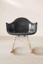 Urban Outfitters Modernica Fiberglass Arm Shell Rocking Chair,black,one Size
