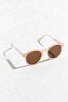 Urban Outfitters Heavy Round Sunglasses,cream,one Size
