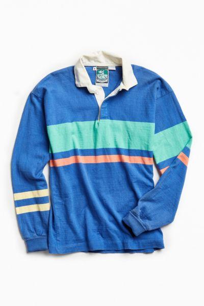 Urban Outfitters Vintage Vintage Mcintosh & Seymour Pastel Stripe Rugby Shirt