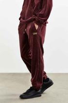 Urban Outfitters Adidas Velour Cuffed Track Pant,maroon,xl