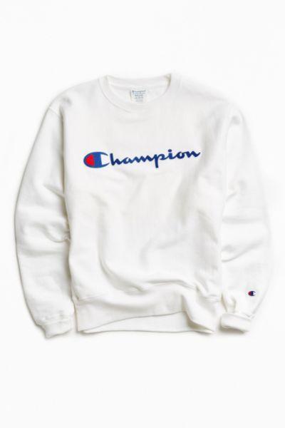 Urban Outfitters Champion Reverse Weave Script Crew Neck Sweatshirt