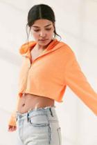 Urban Outfitters Silence + Noise Zip-up Hoodie Top,rust,s
