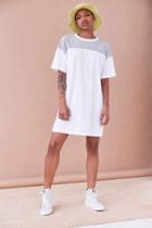 Urban Outfitters Truly Madly Deeply Jersey Mini T-shirt Dress,grey Multi,l