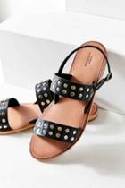 Urban Outfitters Penny Studded Leather Sandal,black,7