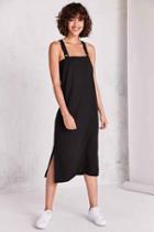 Urban Outfitters Silence + Noise Straight-neck Jumper Midi Dress,black,m
