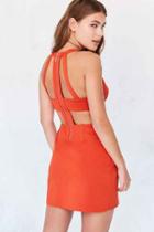 Urban Outfitters Silence + Noise Meeko Cutout Bodycon Mini Dress,bright Red,s