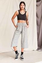 Urban Outfitters Urban Renewal Remade Textured Culotte Pant,black Multi,s