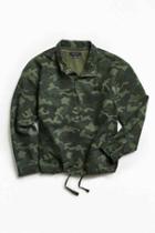 Urban Outfitters Uo Half-zip Camo Mock Neck Popover Shirt,green Multi,l