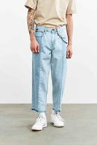 Urban Outfitters Bdg Colorblocked Straight Cropped Jean,indigo,32