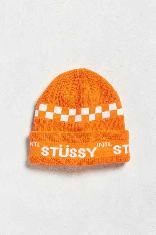 Urban Outfitters Stussy Road Cuff Beanie,orange,one Size
