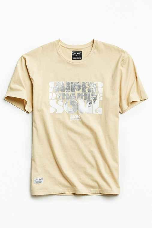 Urban Outfitters Mighty Healthy X James Brown Dynamite Tee,tan,xl