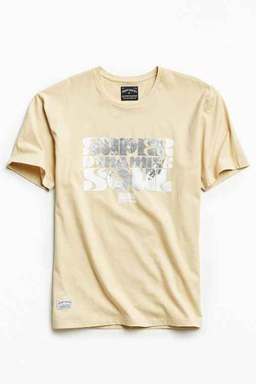 Urban Outfitters Mighty Healthy X James Brown Dynamite Tee,tan,xl