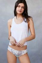 Urban Outfitters Out From Under So Simple Ribbed Tank Top,white,xs
