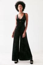 Ecote Peek-a-boo Velvet Keyhole Jumpsuit