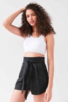 Urban Outfitters Bdg Paperbag High-rise Short,black,m