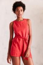 Urban Outfitters Silence + Noise Linen Tie-waist Romper
