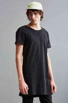 Urban Outfitters Wide Neck Super Long Tee,black,s