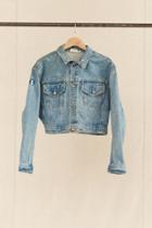Urban Outfitters Vintage La Gear Rhinestone Cropped Denim Jacket