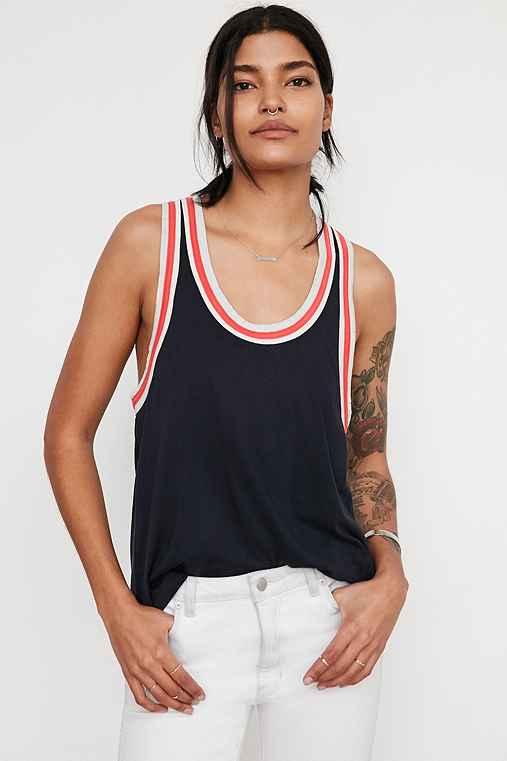 Urban Outfitters Future State Gym Rat Tank Top,blue Multi,m
