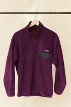 Urban Renewal Vintage Patagonia Deep Purple Fleece Pullover Jacket