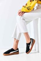 Urban Outfitters Puma Basket Suede Platform Sneaker,black,8