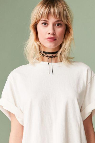 Urban Outfitters Satin Lace-up Choker Necklace