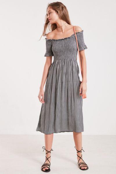Kimchi Blue Off-the-shoulder Smocked Dress