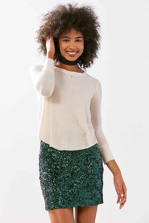 Urban Outfitters Project Social T Ivy Thermal Tee,ivory,m