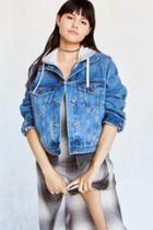 Urban Outfitters Bdg 2-in-1 Hoodie Boyfriend Denim Trucker Jacket