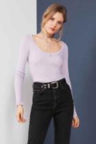 Urban Outfitters Truly Madly Deeply Around Town Long-sleeve Tee,lavender,l