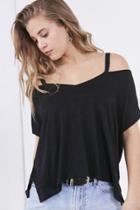 Urban Outfitters Silence + Noise Split-cut Cold Shoulder Tee