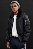 Urban Outfitters Alpha Industries B-15 Slim Fit Bomber Jacket,black,xs