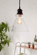 Urban Outfitters Simple Cone Pendant Light,clear,one Size
