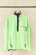Urban Renewal Vintage Patagonia Lime Green Fleece Pullover Jacket