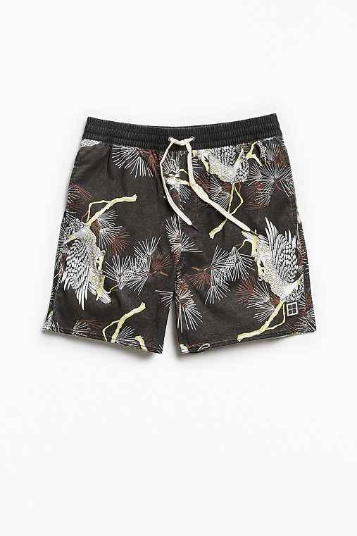 Urban Outfitters Insight Dragon Print Boardshort,black Multi,s