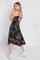 Urban Outfitters Kimchi Blue Graziano Floral Button-down Midi Slip Dress