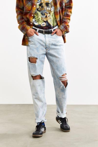 Urban Outfitters Bdg Destroyed Chalk Wash Slim Jean