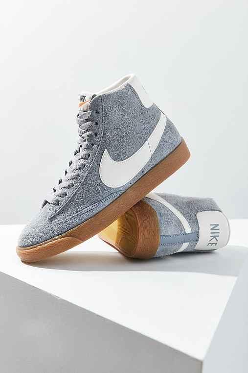 Urban Outfitters Nike Blazer Mid Vintage Suede Sneaker,grey,7.5