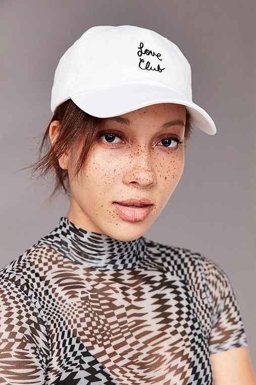 Urban Outfitters The Style Club Love Club Baseball Hat,white,one Size