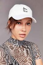 Urban Outfitters The Style Club Love Club Baseball Hat,white,one Size