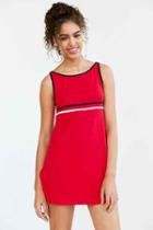 Urban Outfitters Bdg Striped High Neck Dress,red Multi,l