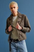 Urban Outfitters Uo Sueded Cotton Moto Jacket