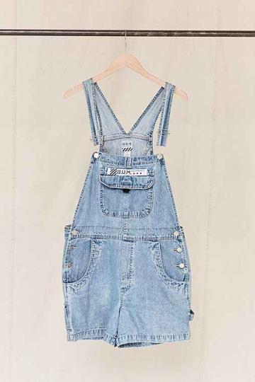Urban Outfitters Vintage B.u.m. Equipment Denim Overall Short,assorted,one Size