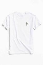 Urban Outfitters Bricktown World Embroidered Cocktail Tee,white,xl